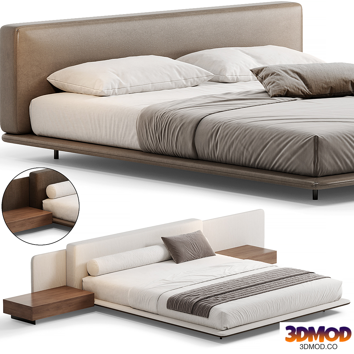Horizonte Bed by Minotti