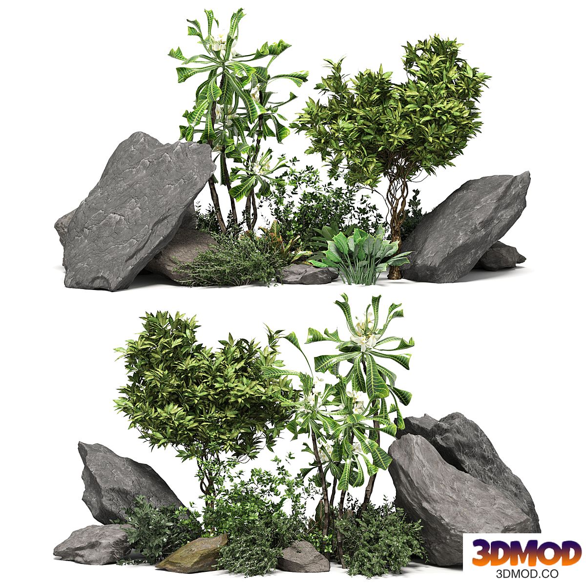 Stone + Bush Pack 10