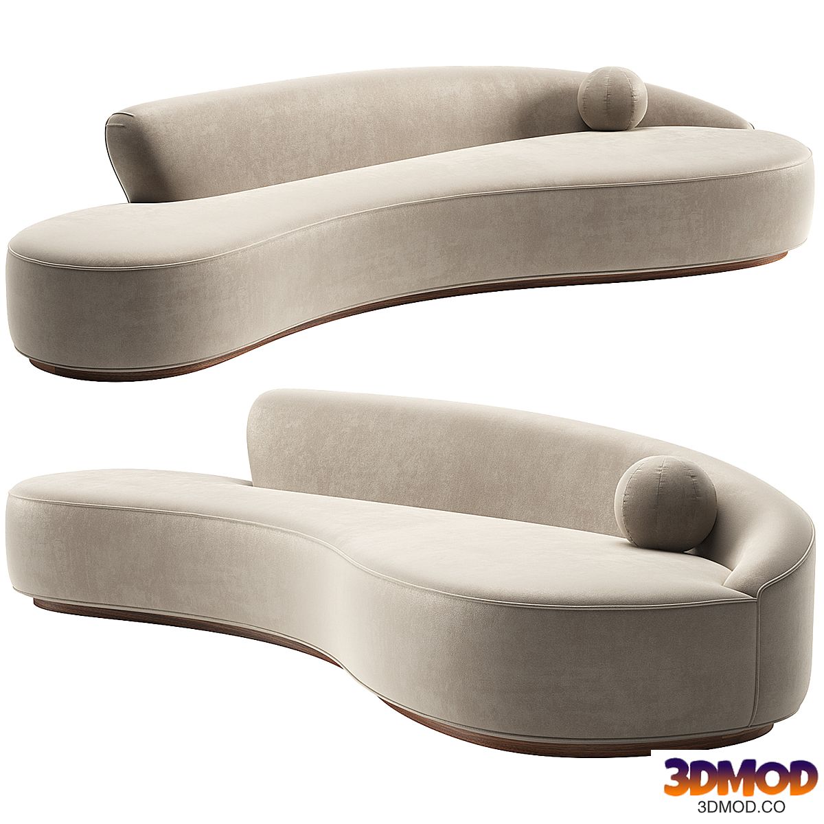 Marseille 2 Curved Sofa