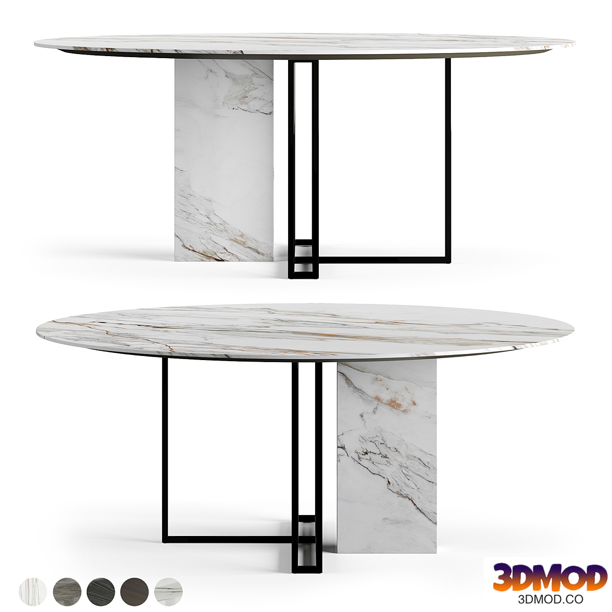 Meridiani Plinto Circle Table 180 cm by Andrea Parisio