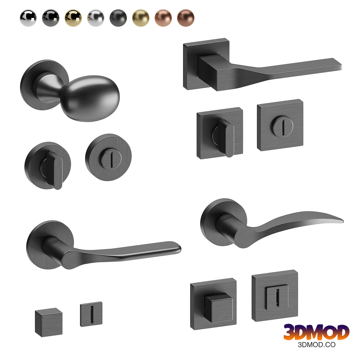 Door handles Olivari set 2