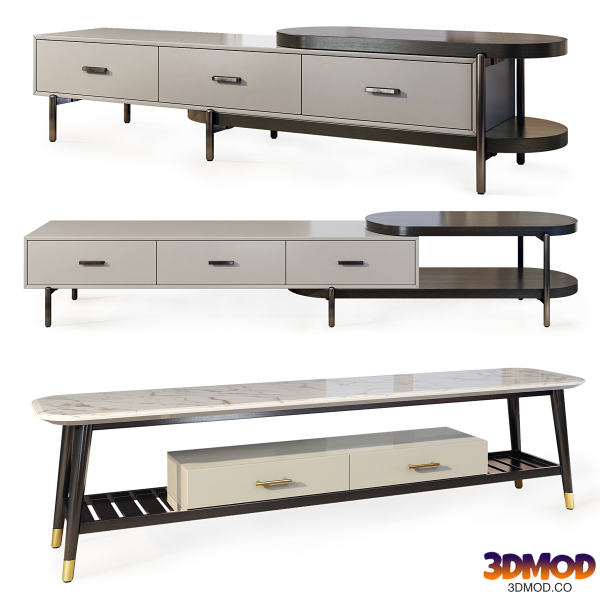 Modern chest of drawers and TV stand 04. Sideboard, Tvstand by LaLume