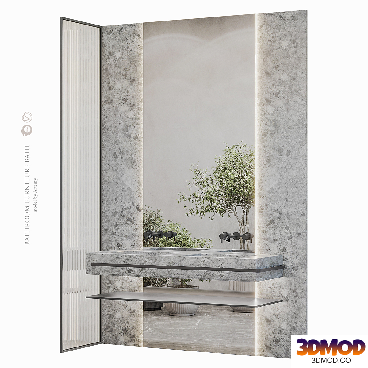 Bathroom furniture set 62