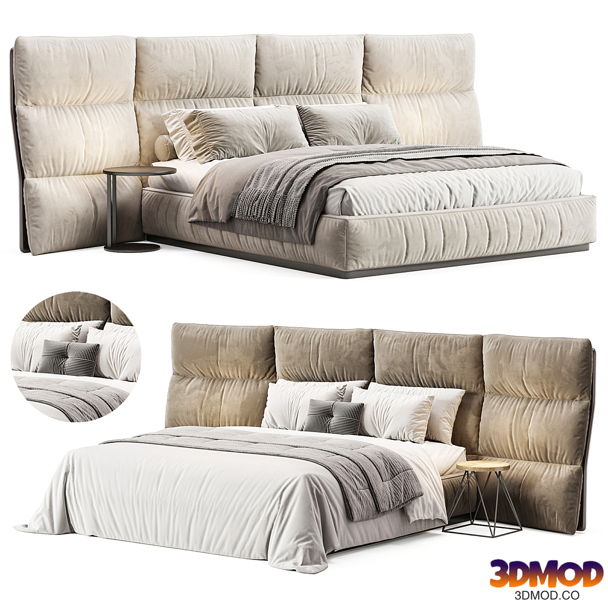 Palau bed by Visionnaire