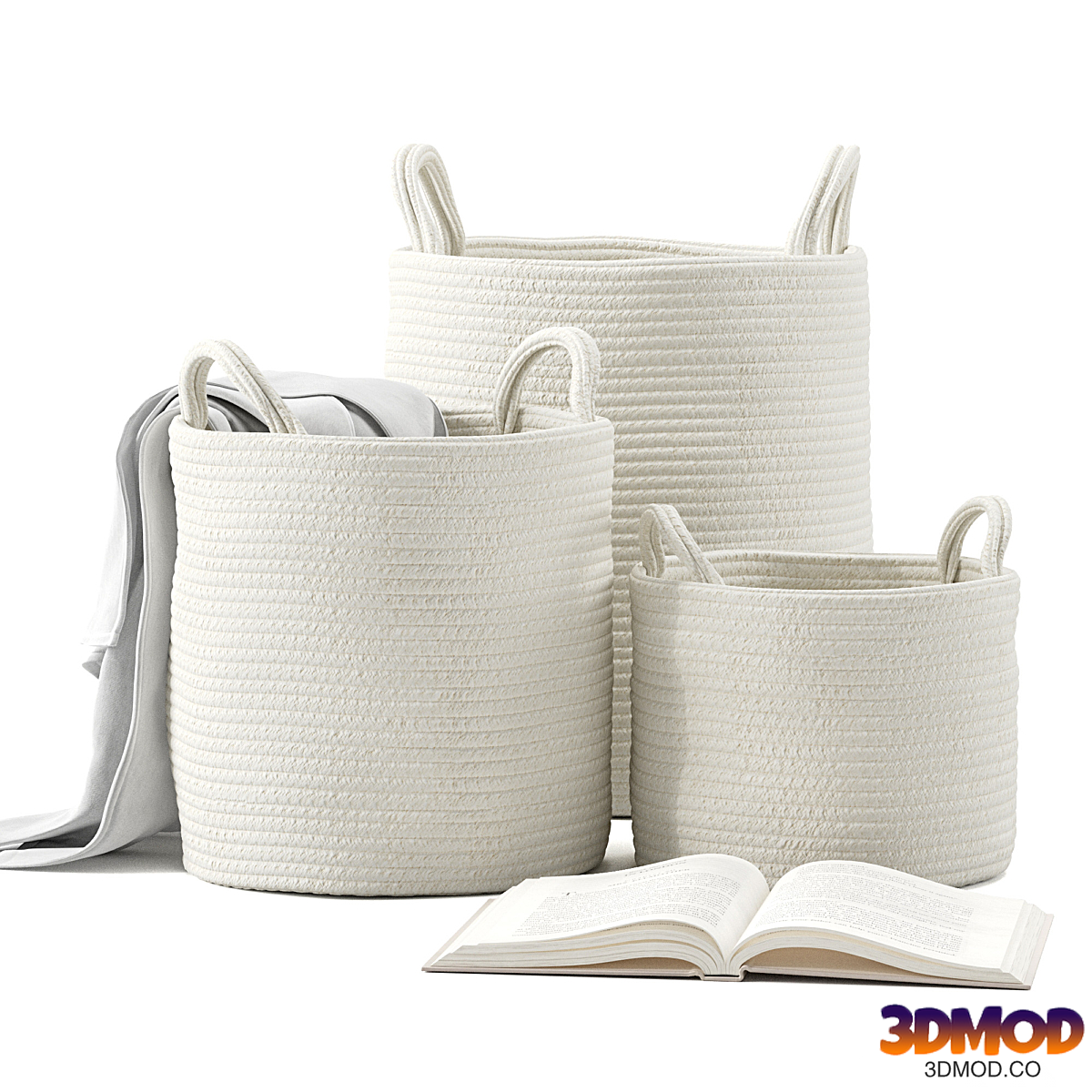 Basket with Handles Set 01 ZARA HOME