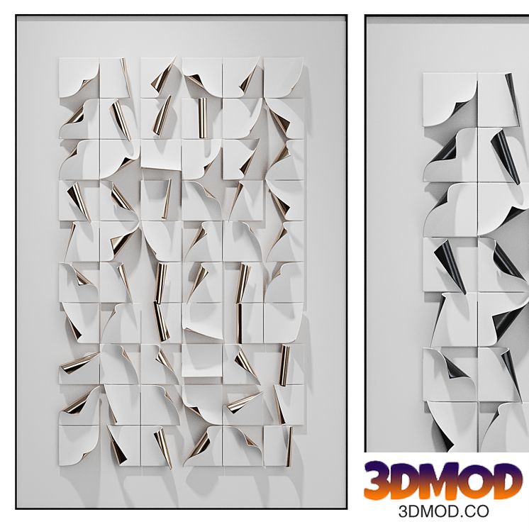 Decorative panel curved sheet