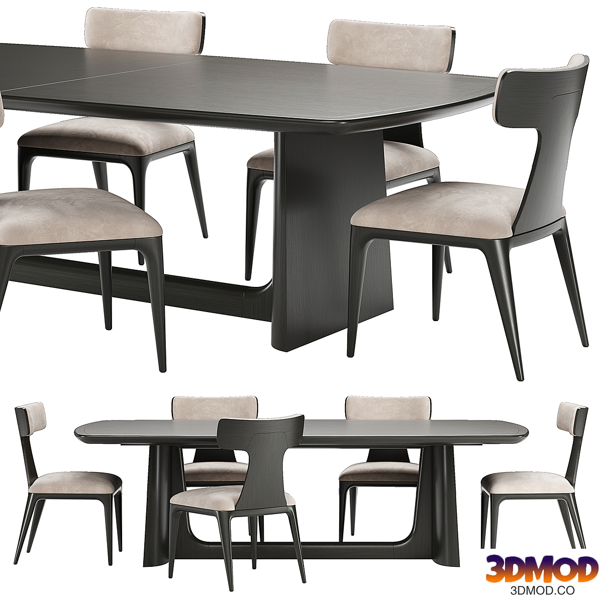 Theodore Alexander repose dining table & chair