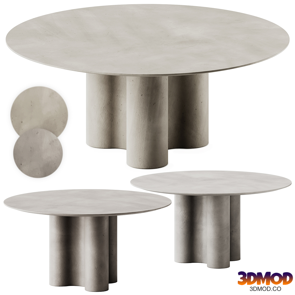 mg12 GIORGIA Round cement dining table