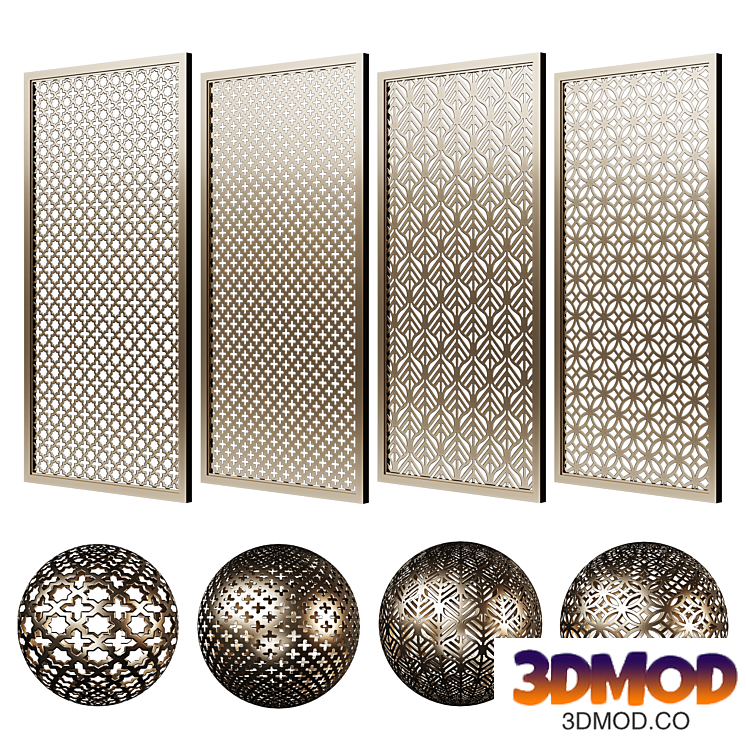 Set of decorative grilles No. 2