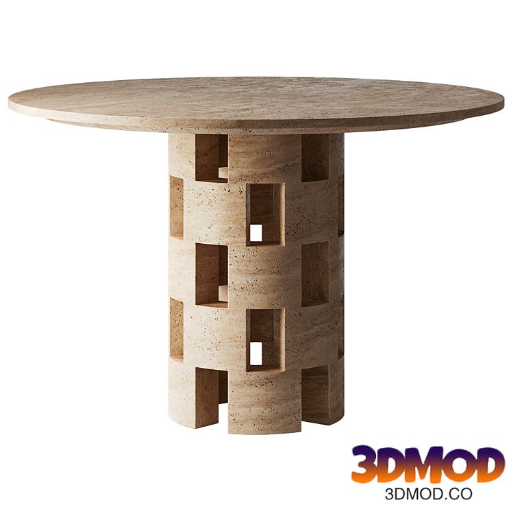 Vivi Dining Table Travertine by Rachel Donath