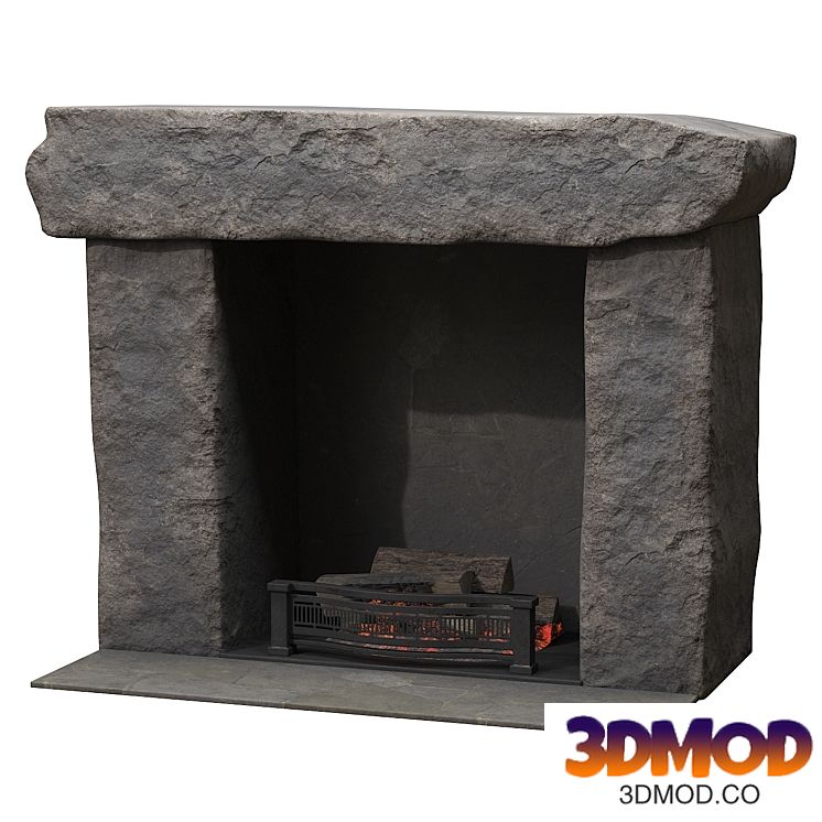 Stone Fireplace