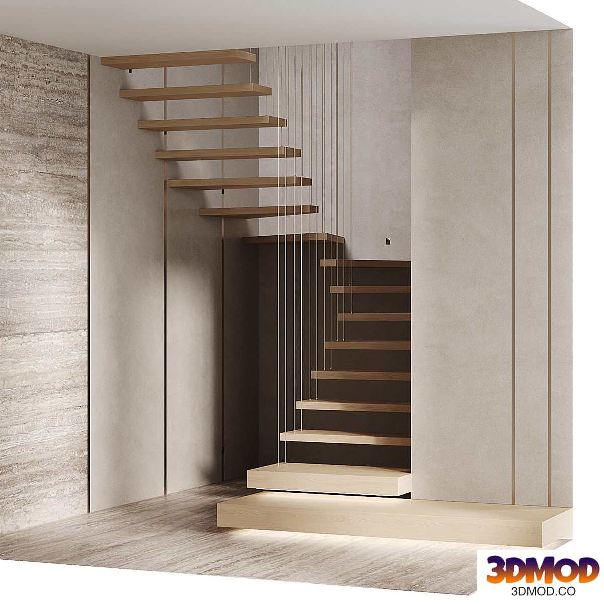 U-shaped staircase