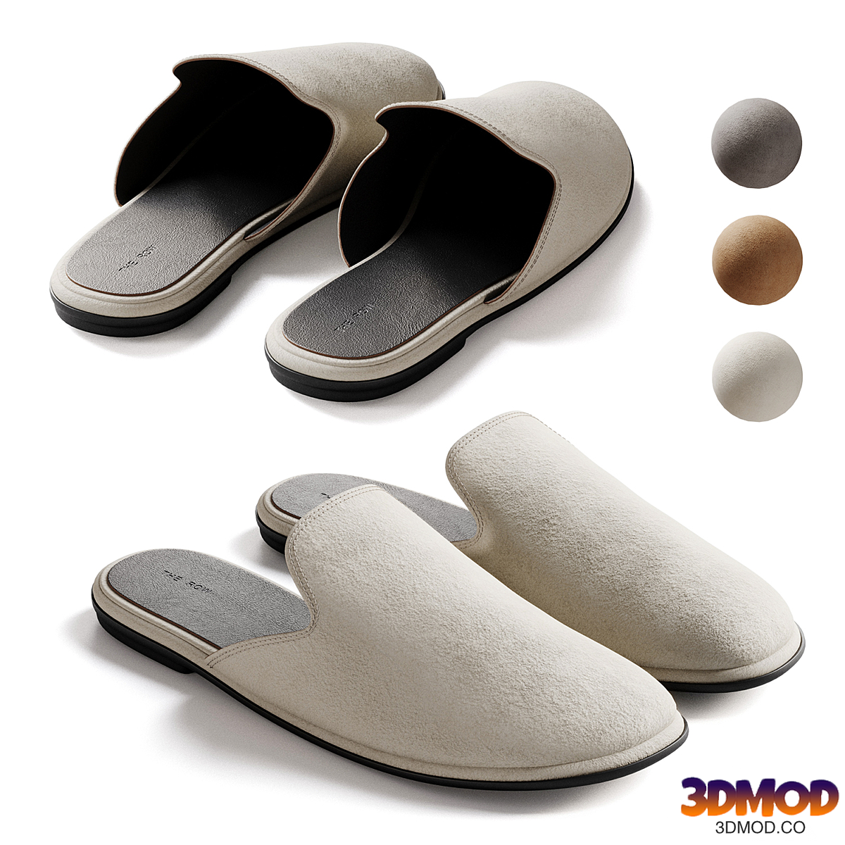 Suede slippers from THE ROW