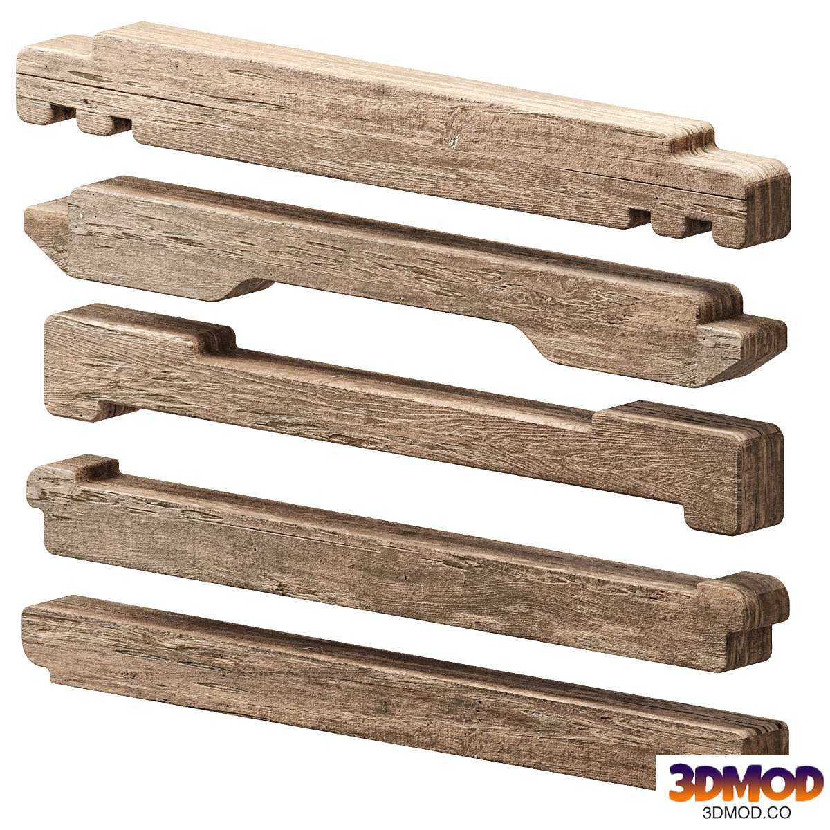 set of wooden elements 1
