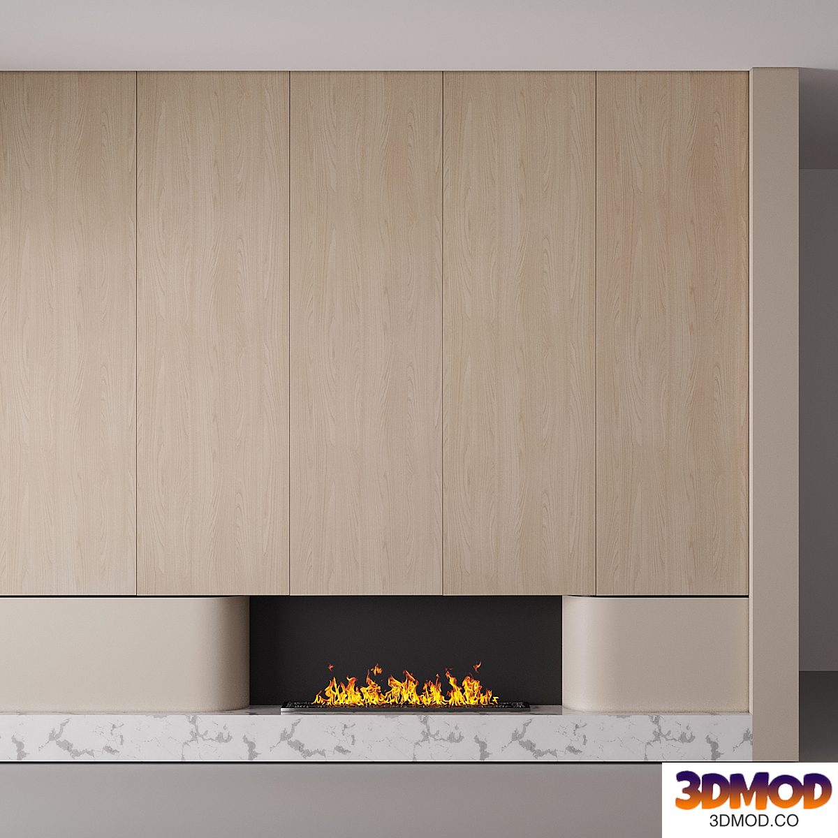 Wall fireplace