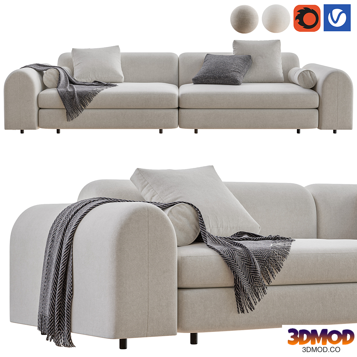 Arflex Edo Two Seater Sofa