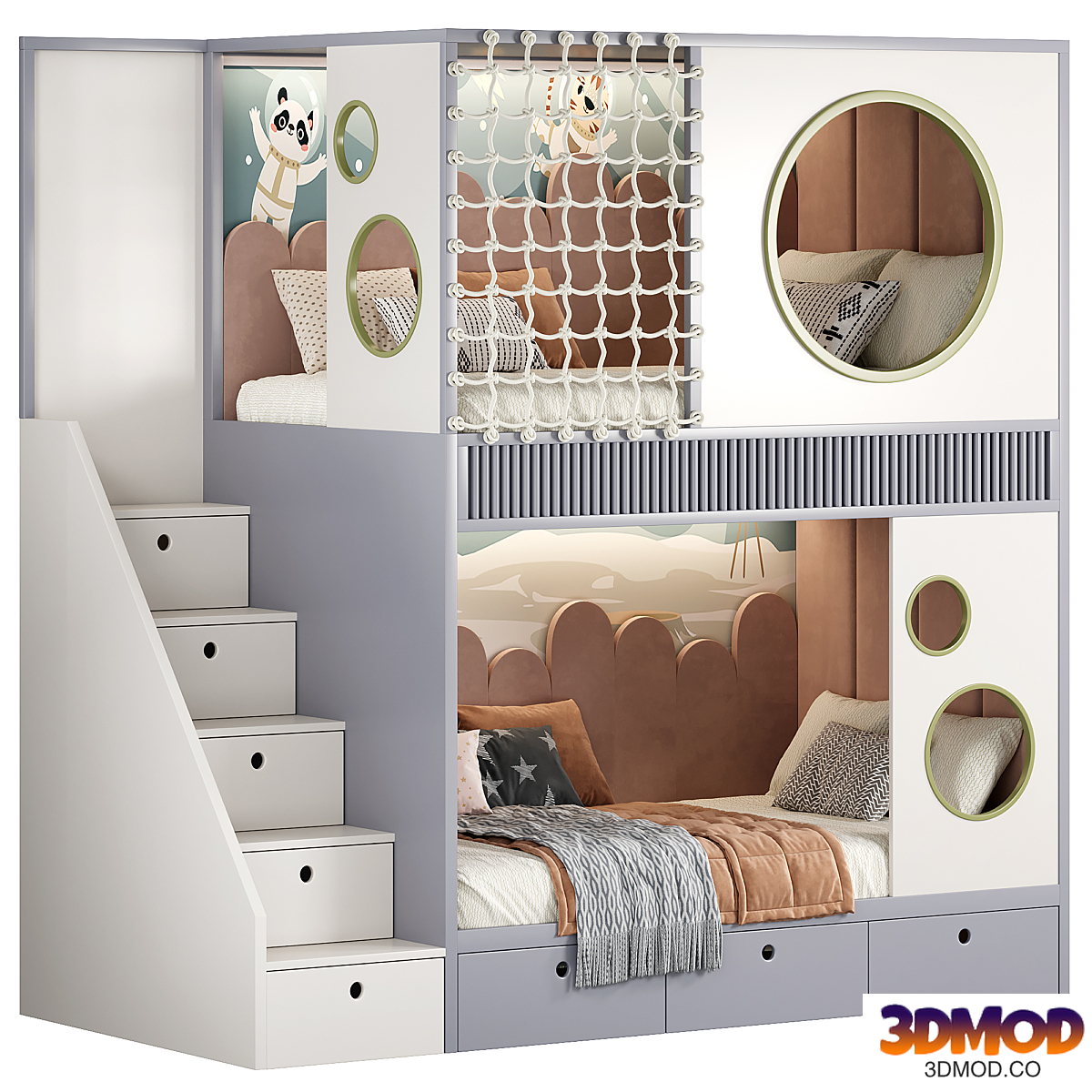 Designer two-level bed Kids room 20