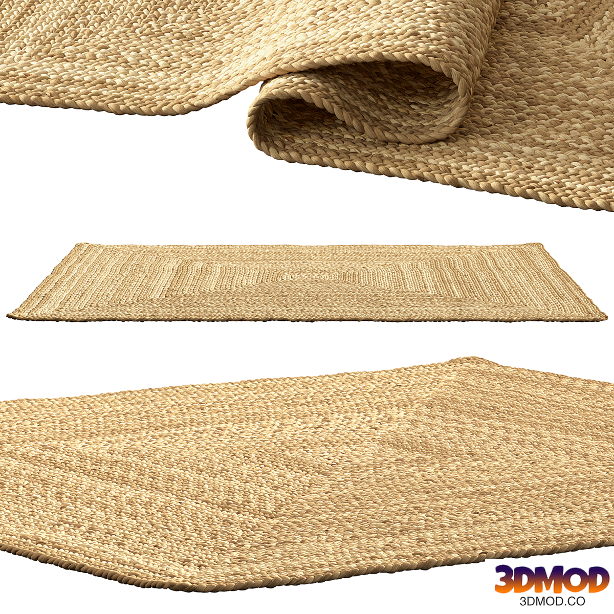SAFAVIEH Dina Coastal Jute Rug Square