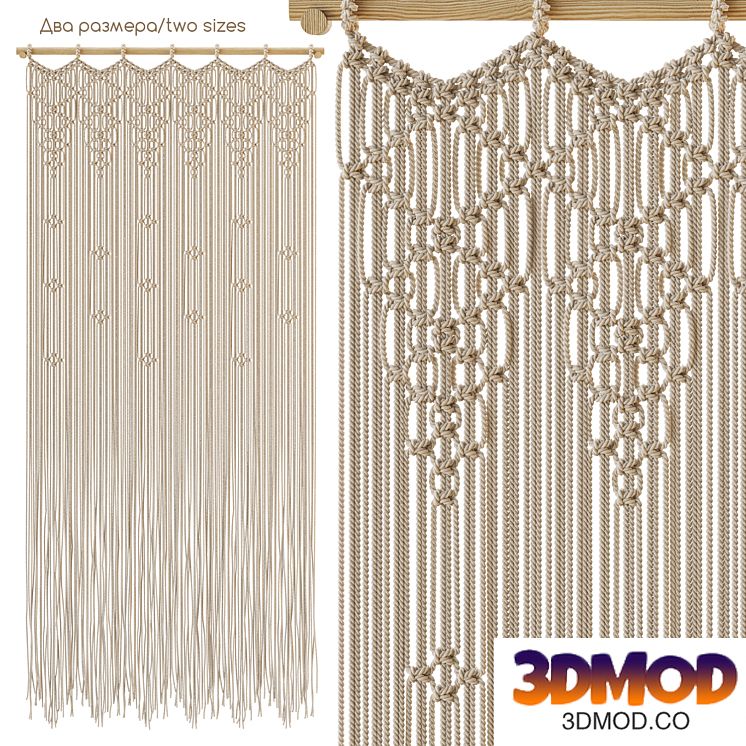 Macrame curtain KaktusDecor