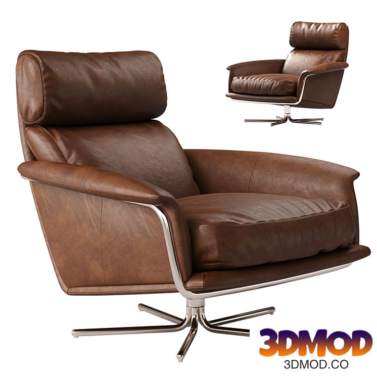 Kristoff Leather Swivel Chair