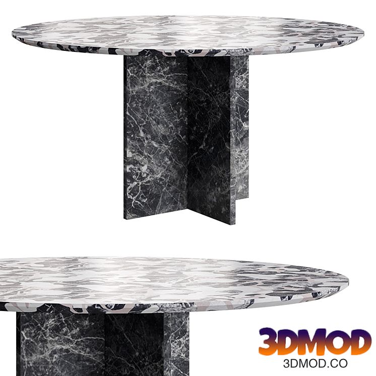 Marbling Black Table
