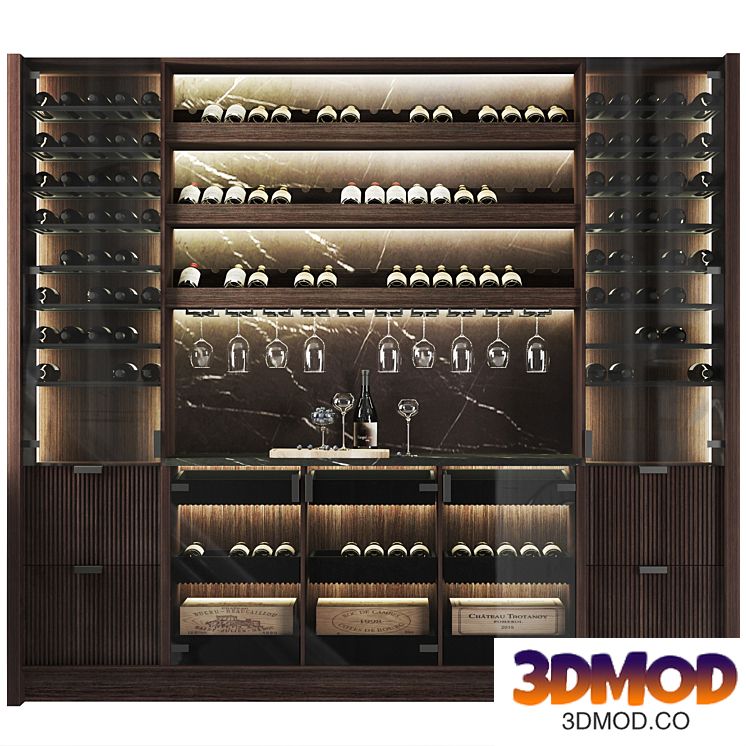 display Cabinet with wine and dishes03