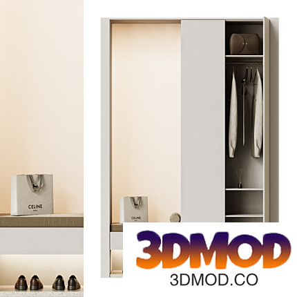 Wardrobe in the hallway set 1