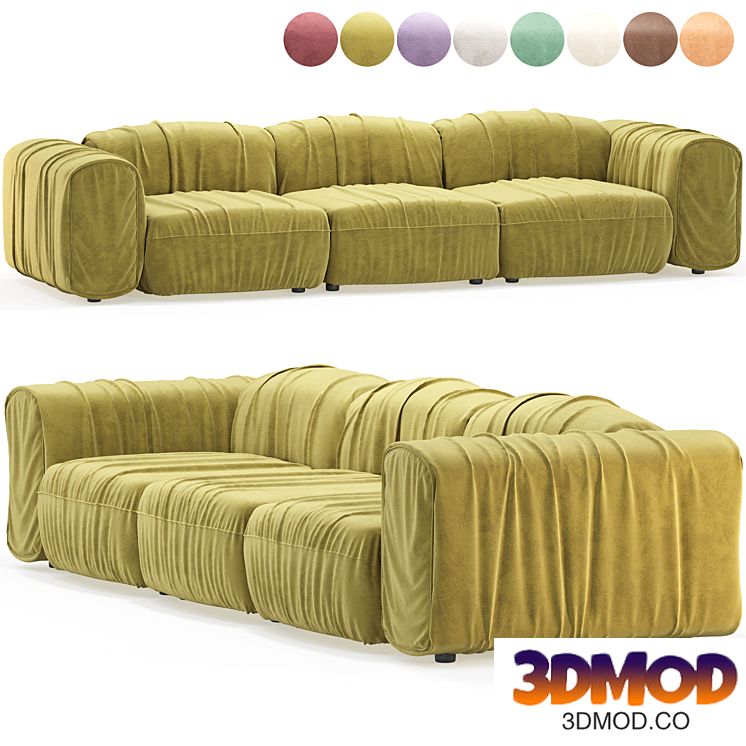 Sofa from the Baxter factory, Chicago Set 1 series
