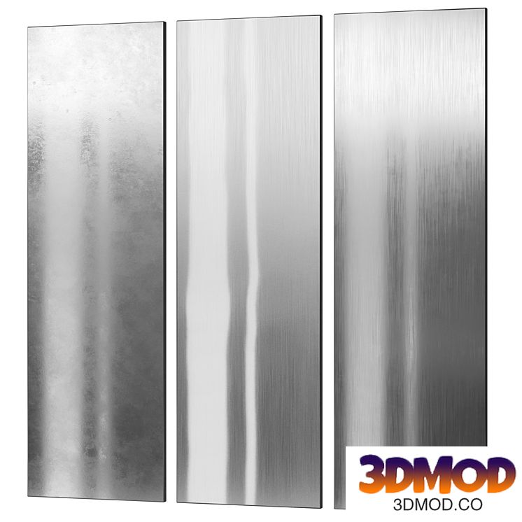 Set of metal and stainless steel materials