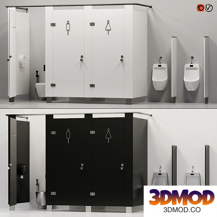 Sanitary partitions for public toilets