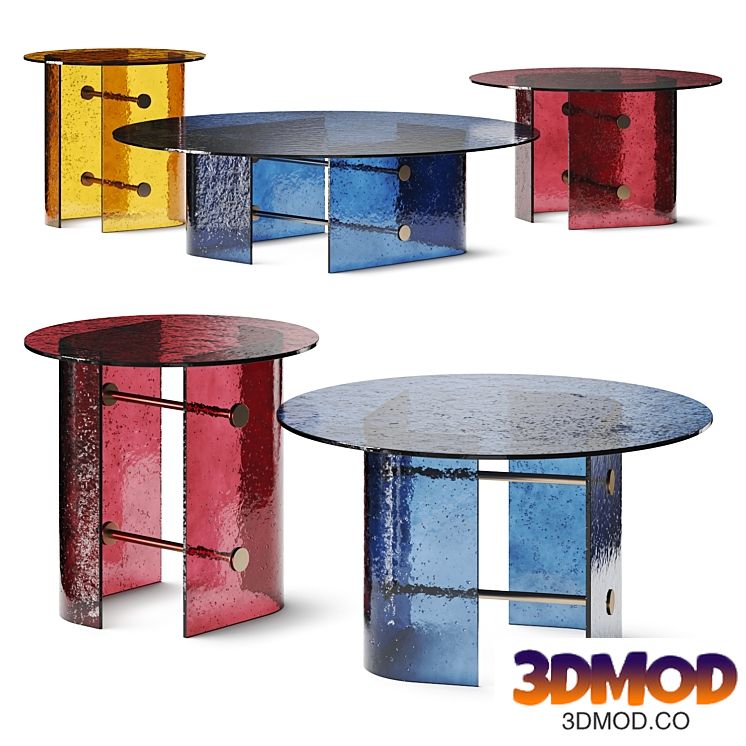 Potocco Double L Glaze Coffee Tables