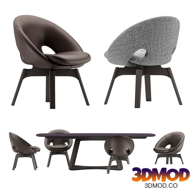 Chairs and table from luzaro factory