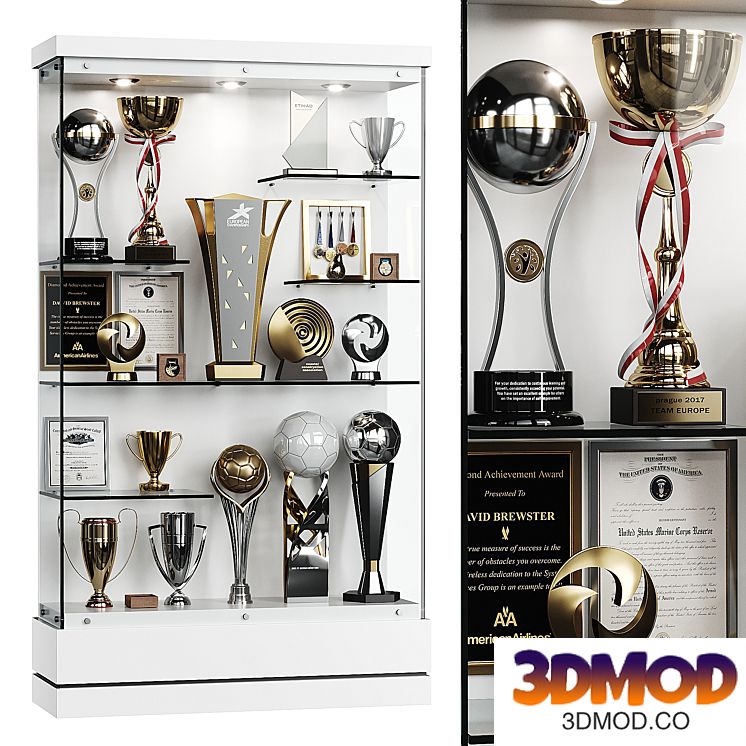 Glass Shelf with Awards