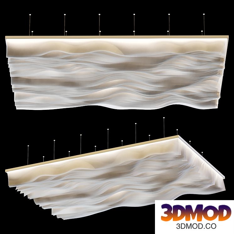 Paper Design Celing 5 Wave ceiling