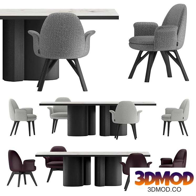 Chairs and table from luzaro factory