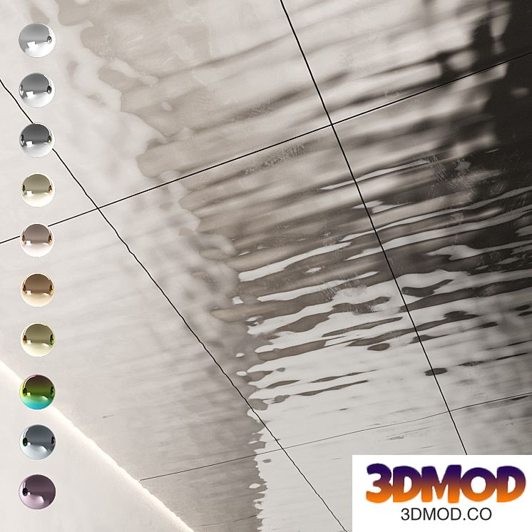 Steel sheets with water ripples 07 | horizontal ripples