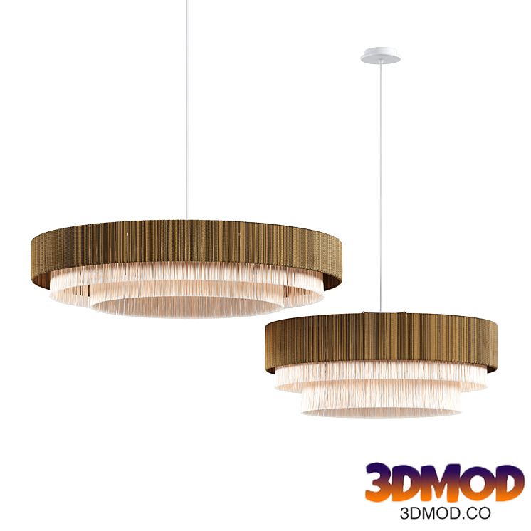 hanging lampshade made of threads
