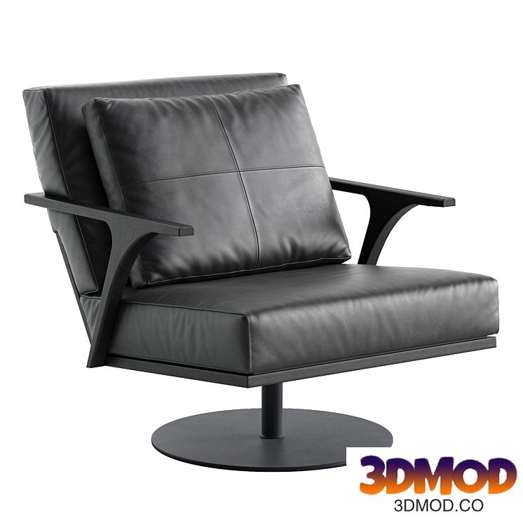 STM Wishbone Arm Swivel Base Armchair