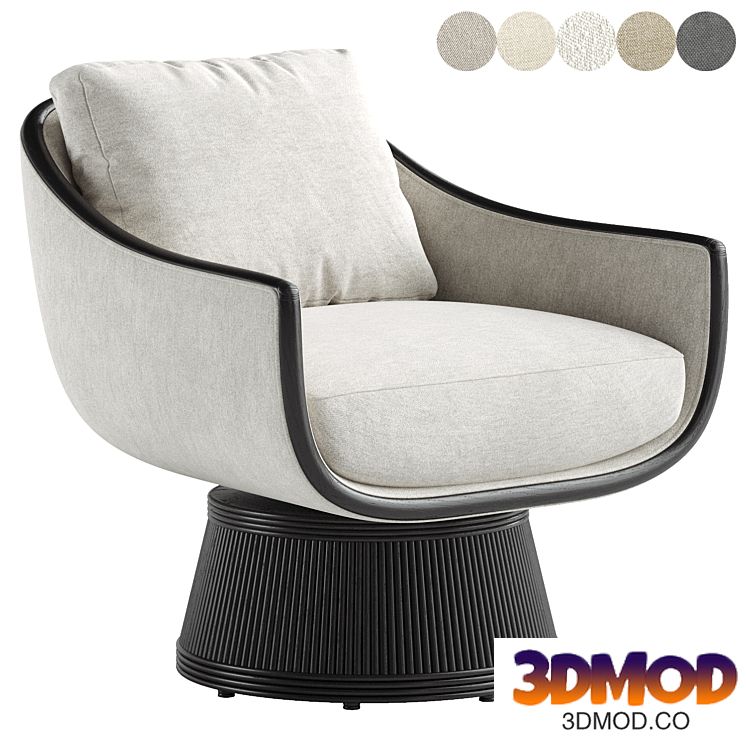 Palecek Baldwin Swivel Lounge Chair