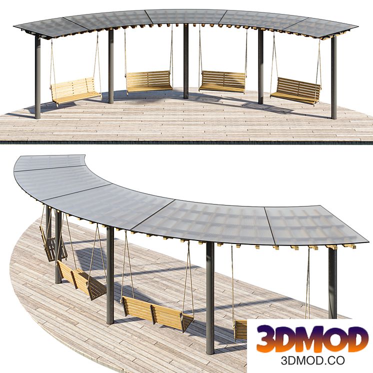 Pergola with swing
