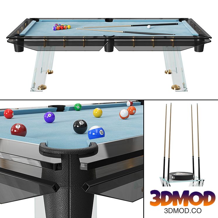 Filotto glass billiard table