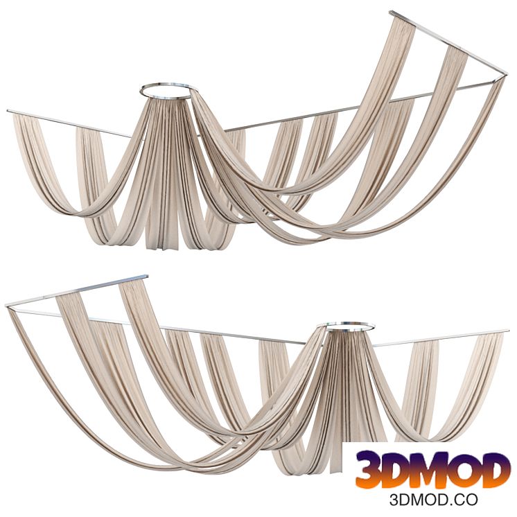 Ceiling Drape Curtain Panels vol 08