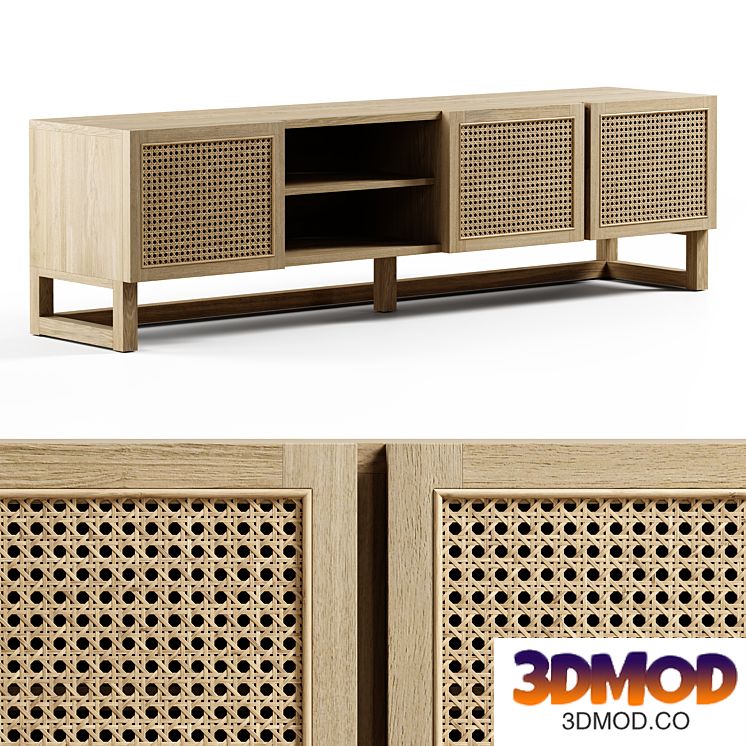 Kave Home - Rexit, 3 door TV stand