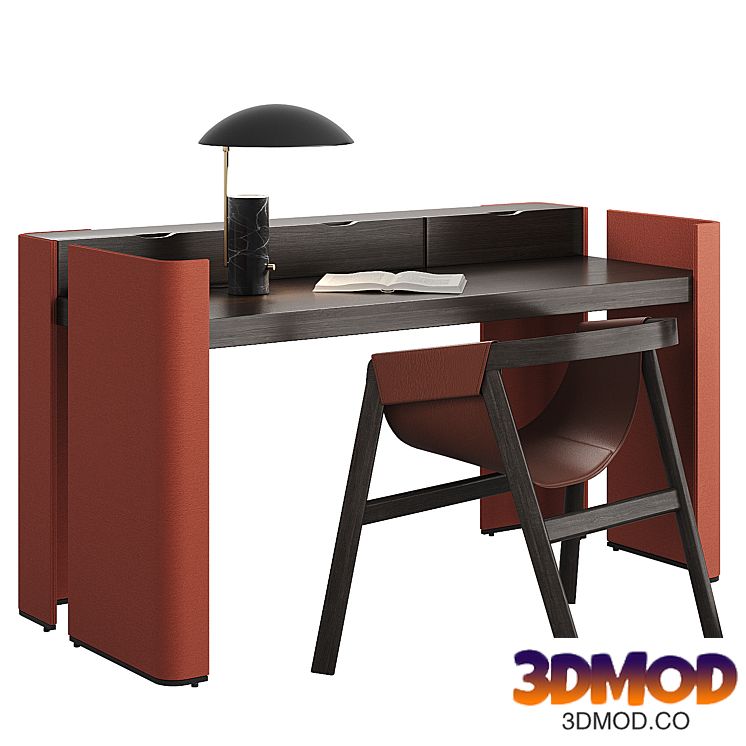 Sinua Desk + Dartagnan chair