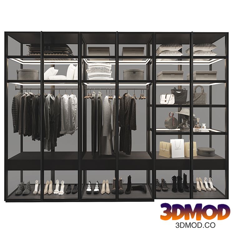 Glass cube wardrobe