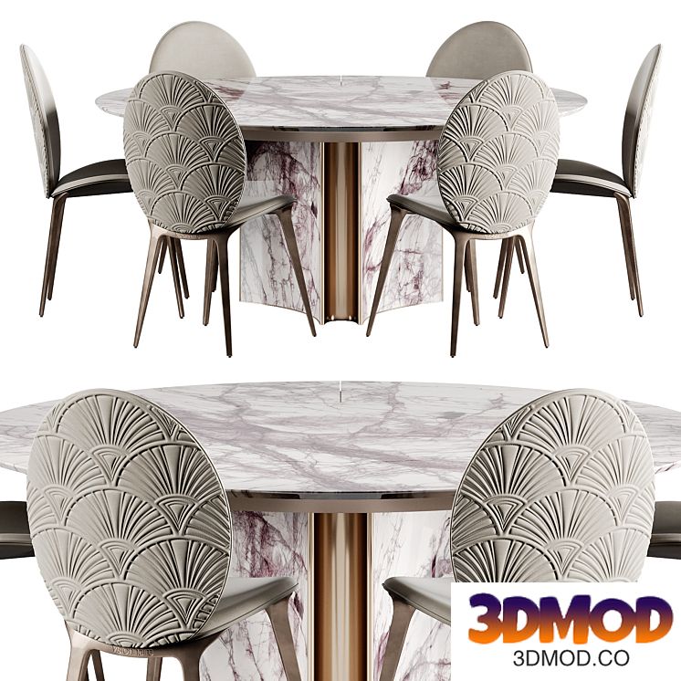 Visionnaire | Kerwan Table and Astrid Chair Set