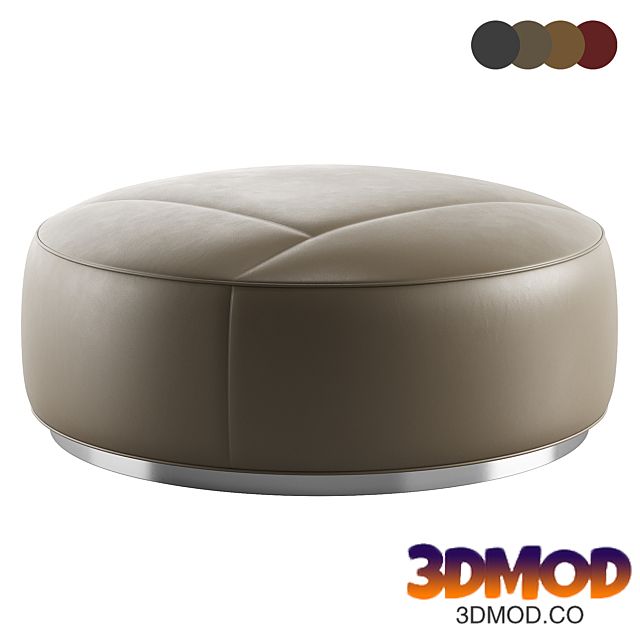 Yves Round Pouf 01 by Minotti