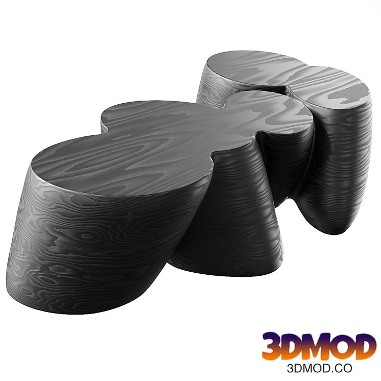 Coffee Table 03 - Black Wood 01