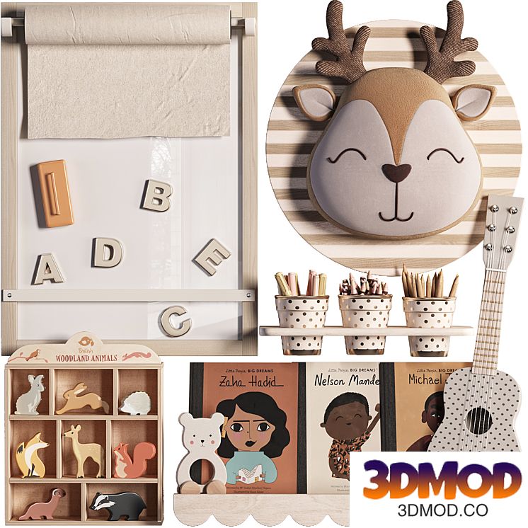M Whiteboard, Shelf, Plush Toy & Wall Decor 04