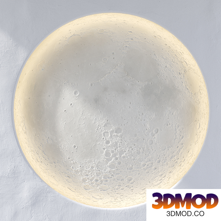 Handmade decoration moon with backlight